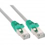 Câble de raccordement PC à PC Crossover InLine®, F / UTP Cat.5e, gris, 1 m
