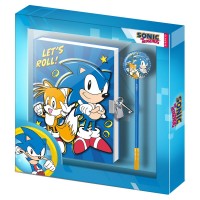 Sonic The Hedgehot Lets Roll set diary + pen