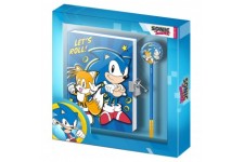 Sonic The Hedgehot Lets Roll set diary + pen