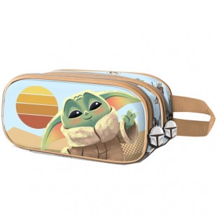 Star Wars The Mandalorian Grogu Say Hi 3D double pencil case