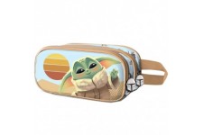 Star Wars The Mandalorian Grogu Say Hi 3D double pencil case