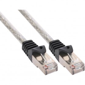 Câble patch, S-FTP, Cat.5e, transparent, 0,25m, InLine®