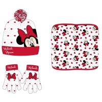 Disney Minnie winter set snood hat gloves