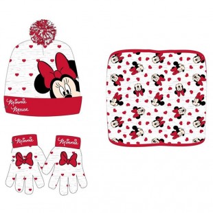 Disney Minnie winter set snood hat gloves