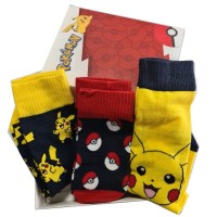 Pokemon assorted pack 3 socks adult