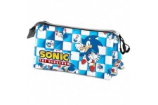 Sonic The Hedgehog Blue Lay triple pencil case