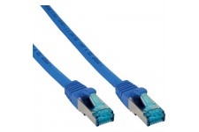 Câble patch Cat.6(A) S-STP/PIMF, InLine®, sans halogènes 500MHz, bleu, 1m