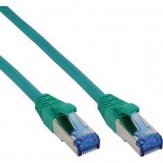 Câble patch Cat.6(A) S-STP/PIMF, InLine®, sans halogènes 500MHz, vert, 1m