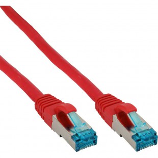 Câble patch Cat.6(A) S-STP/PIMF, InLine®, sans halogènes 500MHz, rouge, 1m