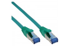 Câble patch Cat.6(A) S-STP/PIMF, InLine®, sans halogènes 500MHz, vert, 1,5m