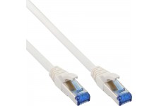 Câble patch Cat.6(A) S-STP/PIMF, InLine®, sans halogènes 500MHz, blanc, 1m