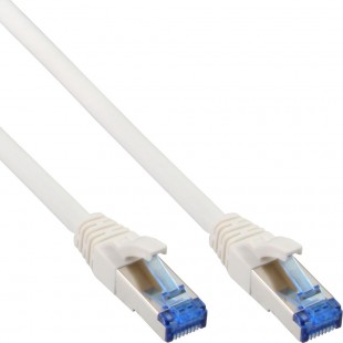Câble patch Cat.6(A) S-STP/PIMF, InLine®, sans halogènes 500MHz, blanc, 3m