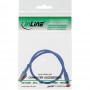 Câble Patch InLine® S / FTP PiMF Cat.6 250 MHz sans cuivre halogène bleu 0,25 m
