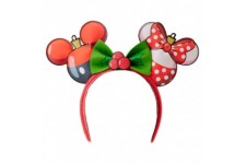 Loungefly Disney Mickey &38 Minnie Christmas ear headband