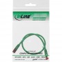 Câble de raccordement InLine® S / FTP PiMF Cat.6 250 MHz sans cuivre halogène vert 0,3 m