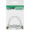 Câble de raccordement InLine® S / FTP PiMF Cat.6 250 MHz sans cuivre, halogène, blanc 0,3 m