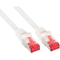 Câble patch InLine® S / FTP PiMF Cat.6 250 MHz sans cuivre, halogène, blanc, 7,5 m