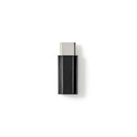 Adaptateur USB-C™ | USB 2.0 | USB-C™ Mâle | USB Micro-B femelle | 480 Mbps | Plaqué nickel | Noir | Boîte