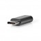 Adaptateur USB-C™ | USB 2.0 | USB-C™ Mâle | USB Micro-B femelle | 480 Mbps | Plaqué nickel | Noir | Boîte