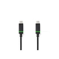 Câble USB | USB 3.2 Gen 1 | USB-C™ Mâle | USB-C™ Mâle | 4K@60Hz | 5 Gbps | Plaqué nickel | 2.00 m | Rond | PVC | Noir | Boîte