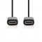 Câble USB | USB 3.2 Gen 1 | USB-C™ Mâle | USB-C™ Mâle | 4K@60Hz | 5 Gbps | Plaqué nickel | 2.00 m | Rond | PVC | Noir | Boîte