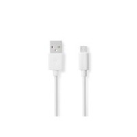 Câble USB | USB 2.0 | USB-A Mâle | USB Micro-B mâle | 480 Mbps | Plaqué nickel | 1.00 m | Rond | PVC | Blanc | Boîte