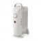 Radiateur mobile d'huile | 500 W | 5 Fins | Thermostat réglable | 1 Réglage de Chaleur | Blanc