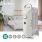 Radiateur mobile d'huile | 500 W | 5 Fins | Thermostat réglable | 1 Réglage de Chaleur | Blanc