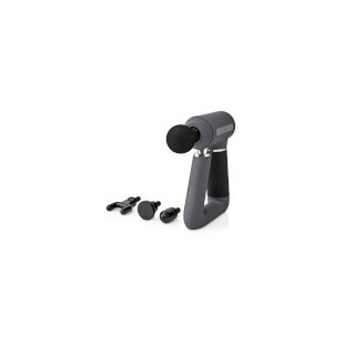 Pistolet de Massage Sportif | Alimenté par pile | Lithium-Ion intégré | Rechargeables | 6 modes de massage | Câble USB | Gris