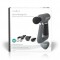 Pistolet de Massage Sportif | Alimenté par pile | Lithium-Ion intégré | Rechargeables | 6 modes de massage | Câble USB | Gris