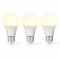 Ampoule LED E27 | A60 | 8.5 W | 806 lm | 2700 K | Blanc Chaud | Givré | 3 pièces