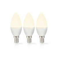 Ampoule LED E14 | Bougie | 2.8 W | 250 lm | 2700 K | Blanc Chaud | Givré | 3 pièces