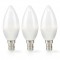 Ampoule LED E14 | Bougie | 2.8 W | 250 lm | 2700 K | Blanc Chaud | Givré | 3 pièces