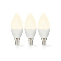 Ampoule LED E14 | Bougie | 4.9 W | 470 lm | 2700 K | Blanc Chaud | Givré | 3 pièces