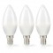 Ampoule LED E14 | Bougie | 4.9 W | 470 lm | 2700 K | Blanc Chaud | Givré | 3 pièces