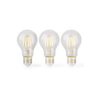 Ampoule LED filament E27 | A60 | 4 W | 470 lm | 2700 K | Blanc Chaud | 3 pièces