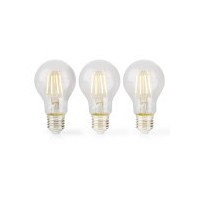 Ampoule LED filament E27 | A60 | 7 W | 806 lm | 2700 K | Variable | Blanc Chaud | 3 pièces