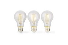 Ampoule LED filament E27 | A60 | 7 W | 806 lm | 2700 K | Variable | Blanc Chaud | 3 pièces