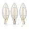 Lampe LED Ampoule E14 | Bougie | 4.5 W | 470 lm | 2700 K | Variable | Blanc Chaud | 3 pièces | Clair