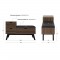 Meuble a chaussure avec coussin et 3 tiroirs - L 100 x P 40 x H 60 cm - STEW