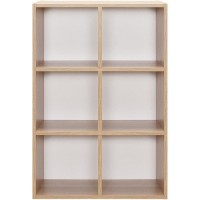 Meuble de rangement MIXCLUB 6 cases - Décor chene - L 61,2 x P 30 x H 91 cm