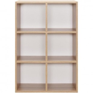 Meuble de rangement MIXCLUB 6 cases - Décor chene - L 61,2 x P 30 x H 91 cm