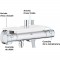 GROHE Colonne de douche avec mitigeur thermostatique Vitalio Start System 210 mm, chromé, 26814001