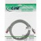 Câble de raccordement InLine® S / FTP PiMF Cat.6 PVC CCA 250 MHz gris 0.3m