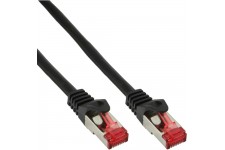 Câble de raccordement InLine® S / FTP PiMF Cat.6 PVC CCA 250 MHz noir 0,25 m