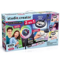 Canal Toys - Studio Vidéo 2-en-1 avec anneau lumineux LED multicolore, support double fonction- Studio Creator - INF027
