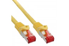 Câble Patch InLine® S / FTP PiMF Cat.6 PVC CCA 250 MHz jaune 0.5m