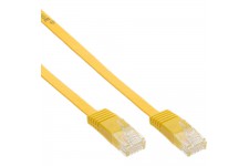 Câble de raccordement ultra-plat plat InLine® U / UTP Cat.6 Gigabit ready yellow 1m