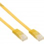 Câble de raccordement ultra-plat plat InLine® U / UTP Cat.6 Gigabit ready yellow 1.5m