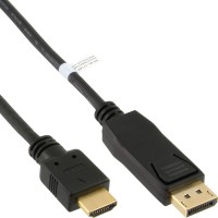 Convertisseur InLine® DisplayPort vers HDMI Câble noir 2m